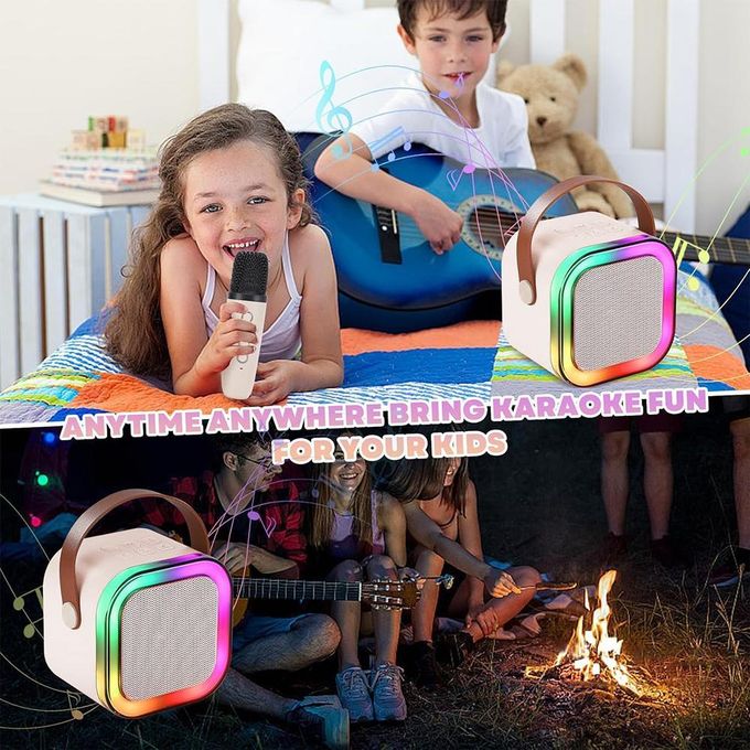 Children’s Bluetooth Speaker with Colorful Lights and Mini Wireless Microphones._1