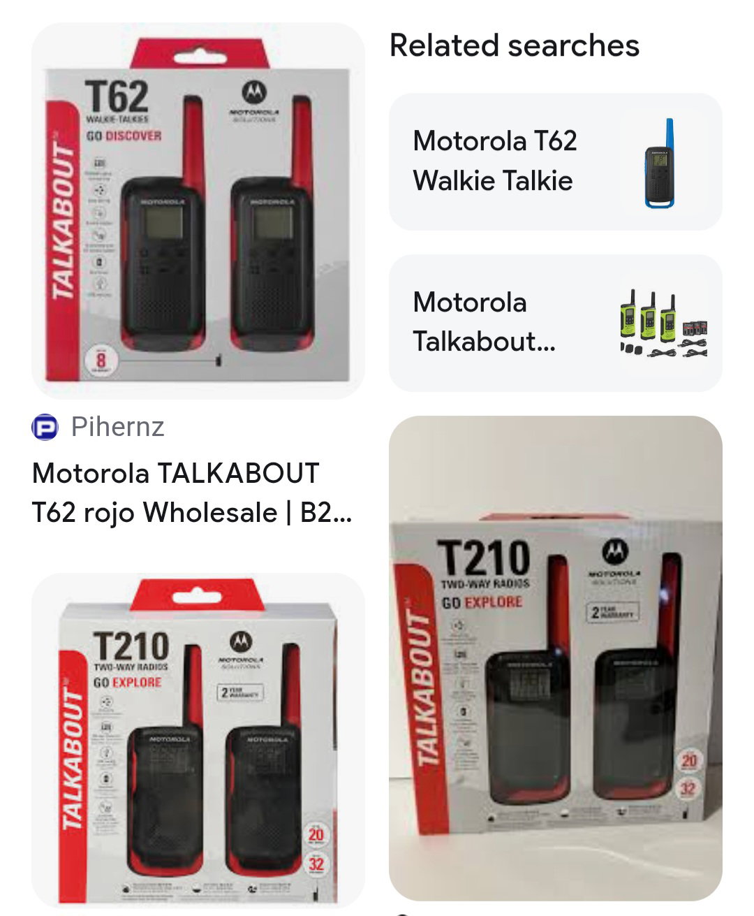 Motorola Talkabout T62 Radio Transceiver