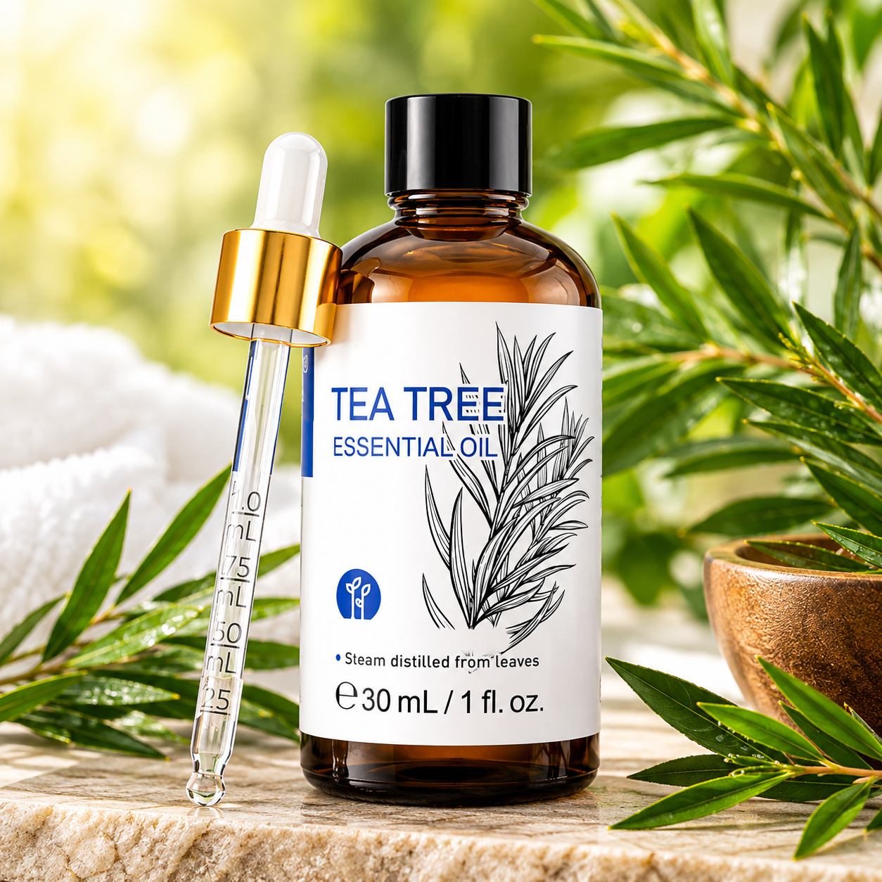HIQILI Tea Tree Essential Oil (30mL/1 fl.oz)