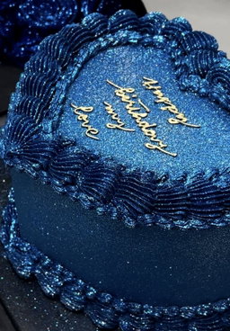 Blue Glitter Cake 