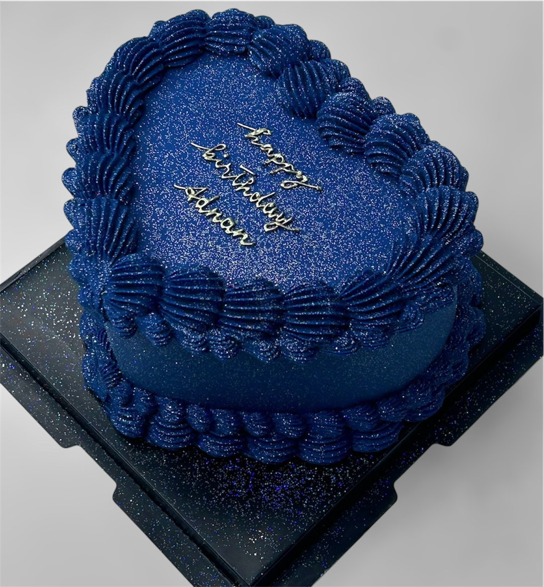 Blue Glitter Cake