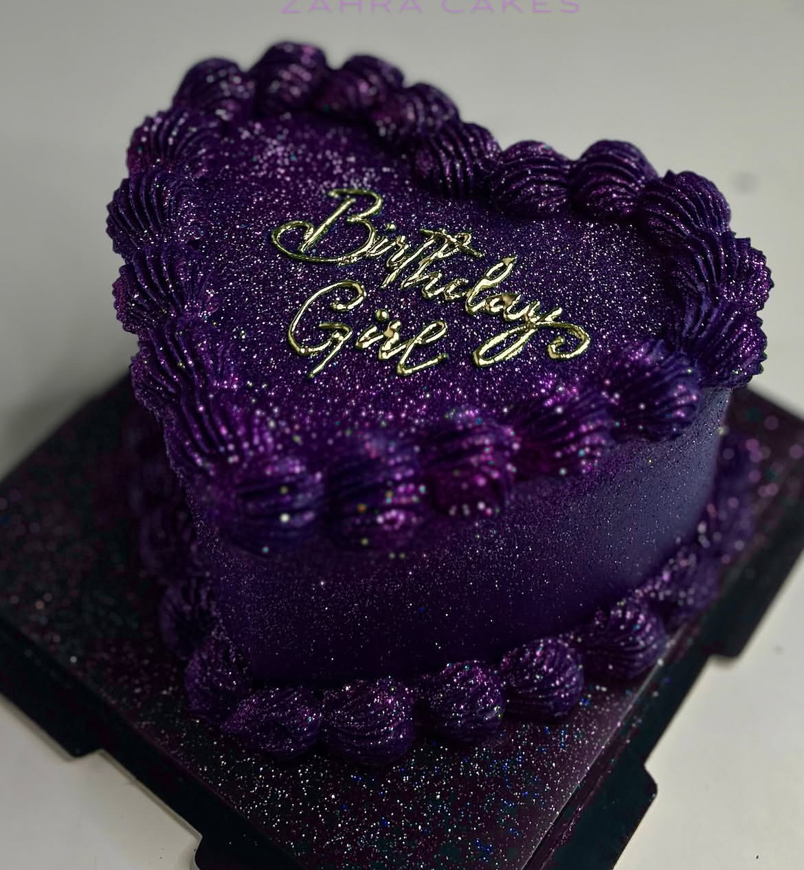 Dark purple Glitter Cake  _0