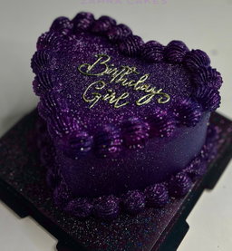 Dark purple Glitter Cake  
