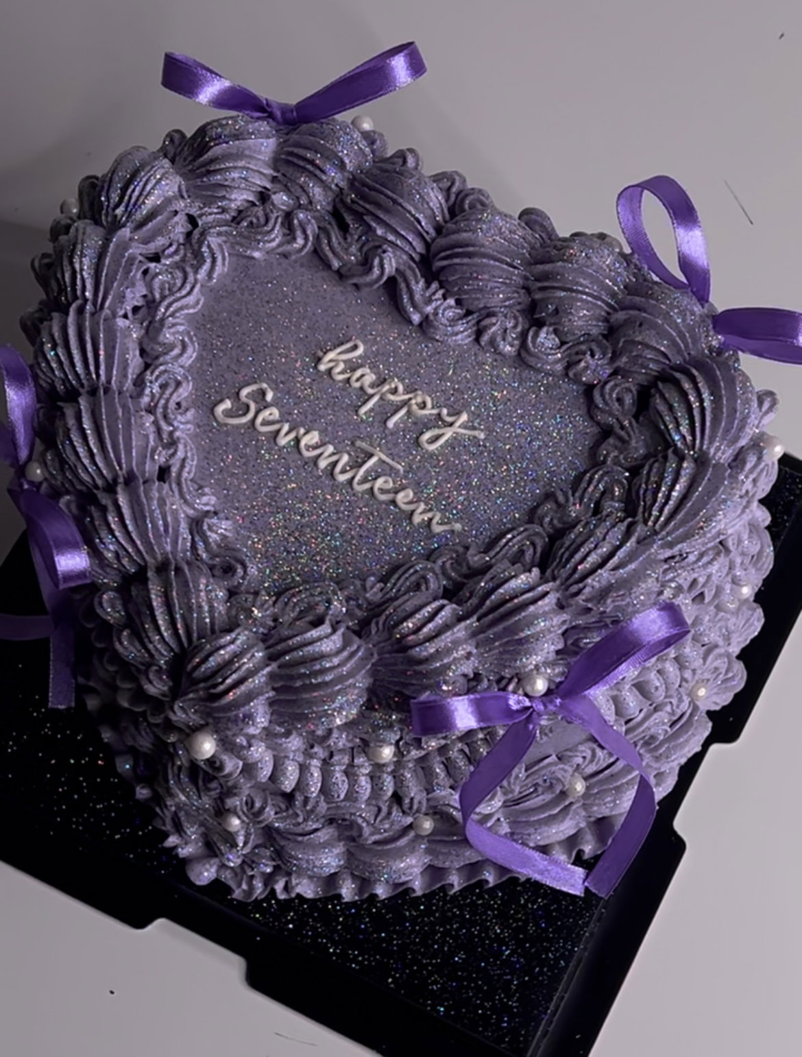 Lilac Glitter Cake   _0