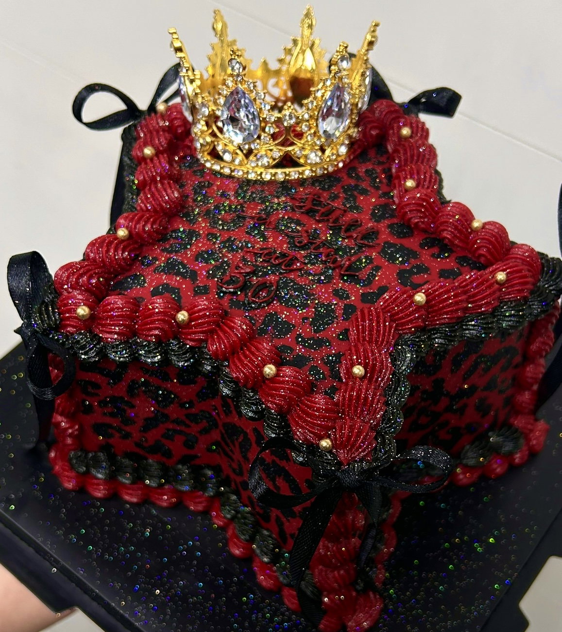 Cheetah Star Glitter Cake   _1