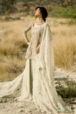 Tulle Short Shirt Lehenga Celadon Green Set