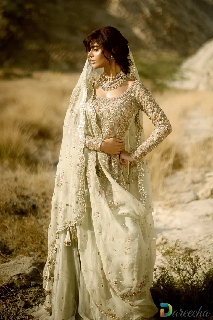 Tulle Short Shirt Lehenga Celadon Green Set_1