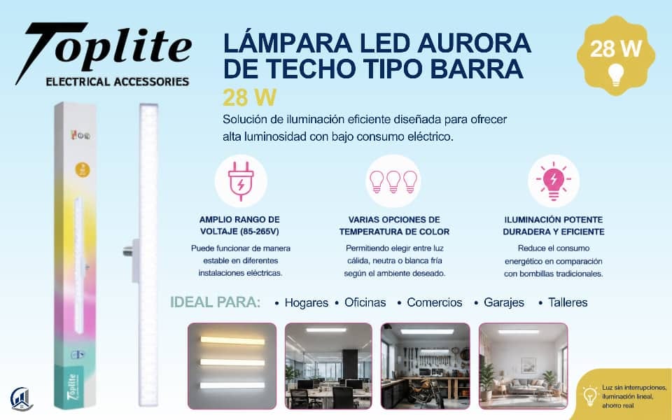 Lámpara LED aurora de techo Toplite