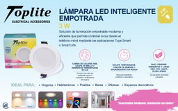 Lámpara led inteligente empotrada Toplite 
