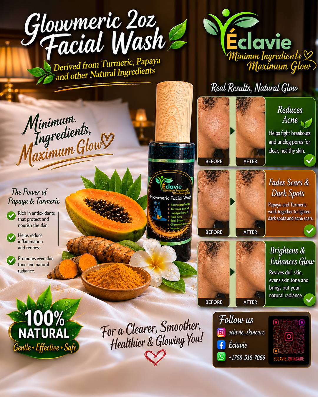 Glowmeric 2oz Facial Wash