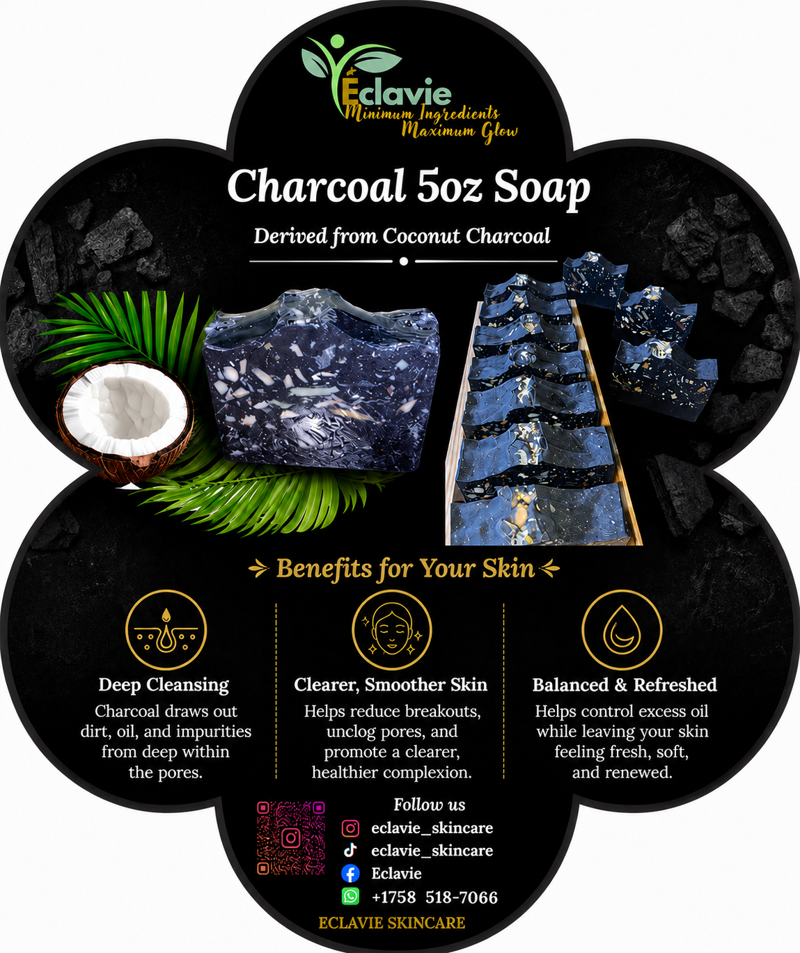 Charcoal 5oz Soap _0