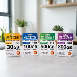 M1 Prepaid Data Add-on Packs