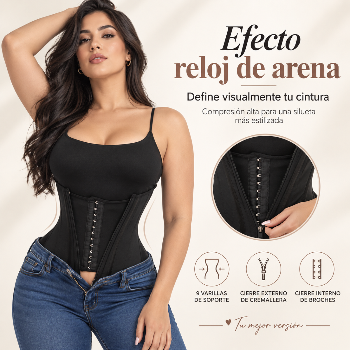 Faja Reloj de Arena – 9 Varillas / Compresión Alta_5