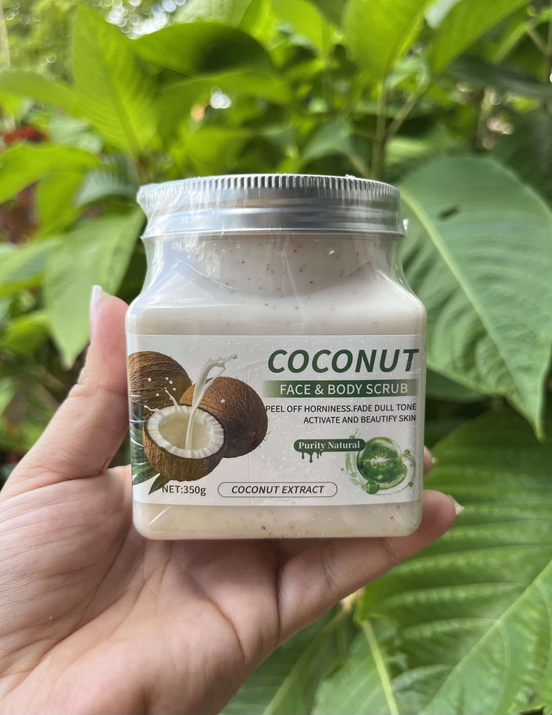 Exfoliante facial y corporal de coco