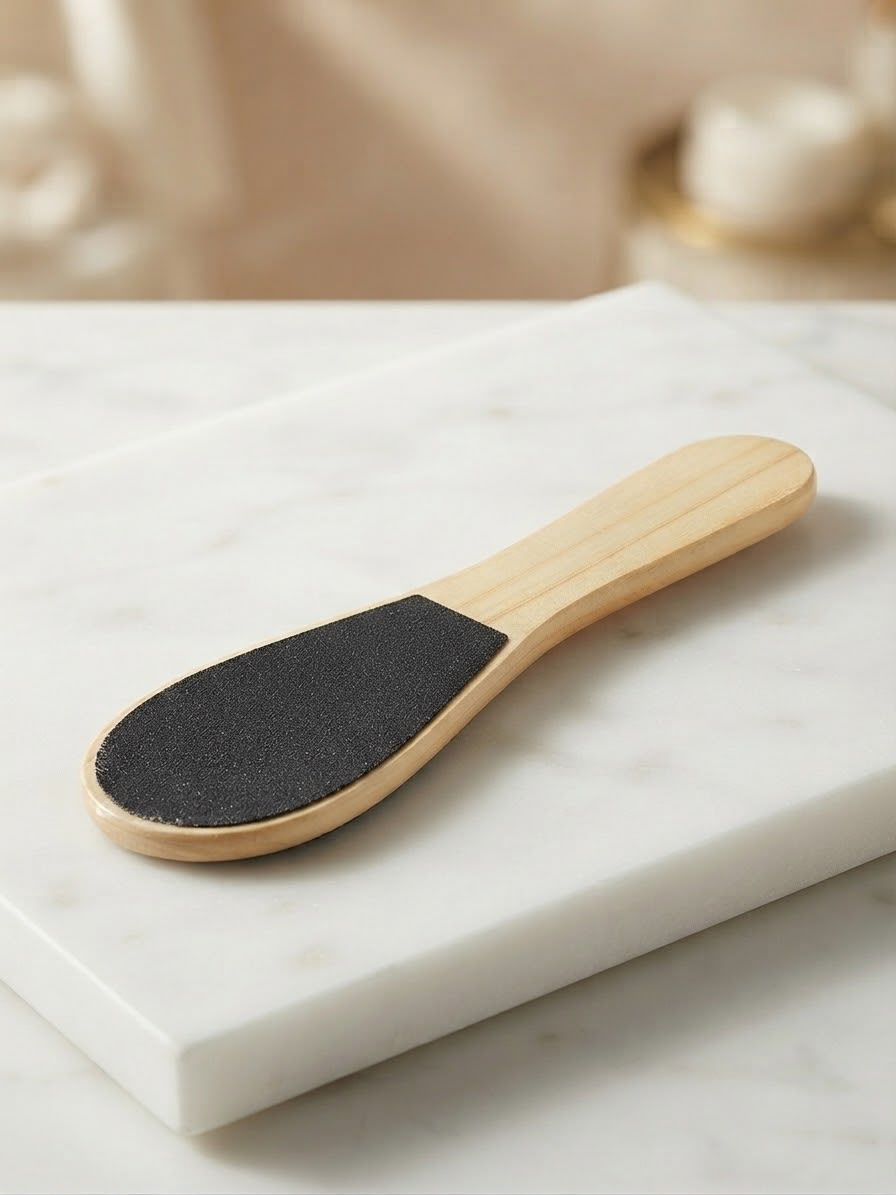 Lima para pies de madera con lija