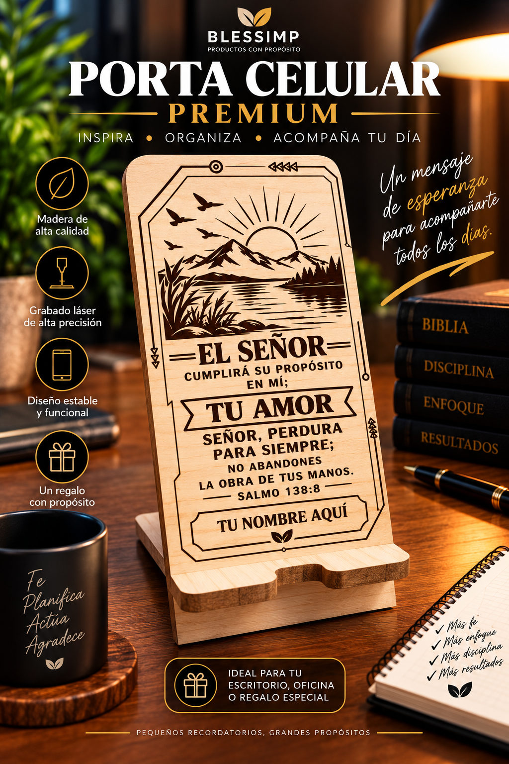 Porta Celular – El Señor Cumplirá su Propósito | Salmo 138:8