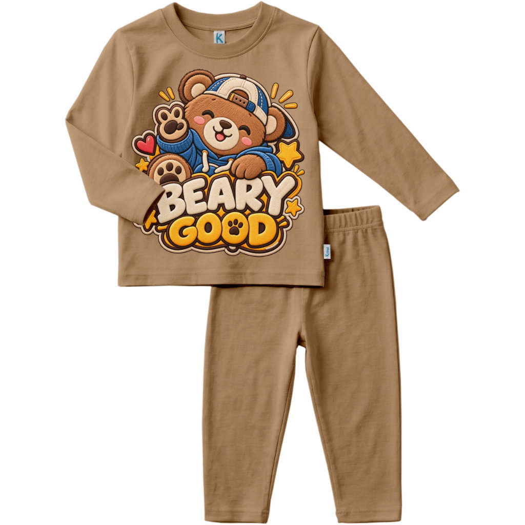 SETELAN PANJANG SERIES ANIMAL EMBRODIERY BEARY GOOD