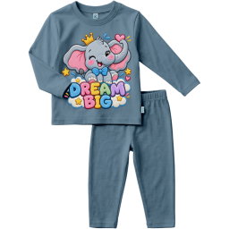 SETELAN PANJANG SERIES ANIMAL EMBRODIERY ELEPHANT KING