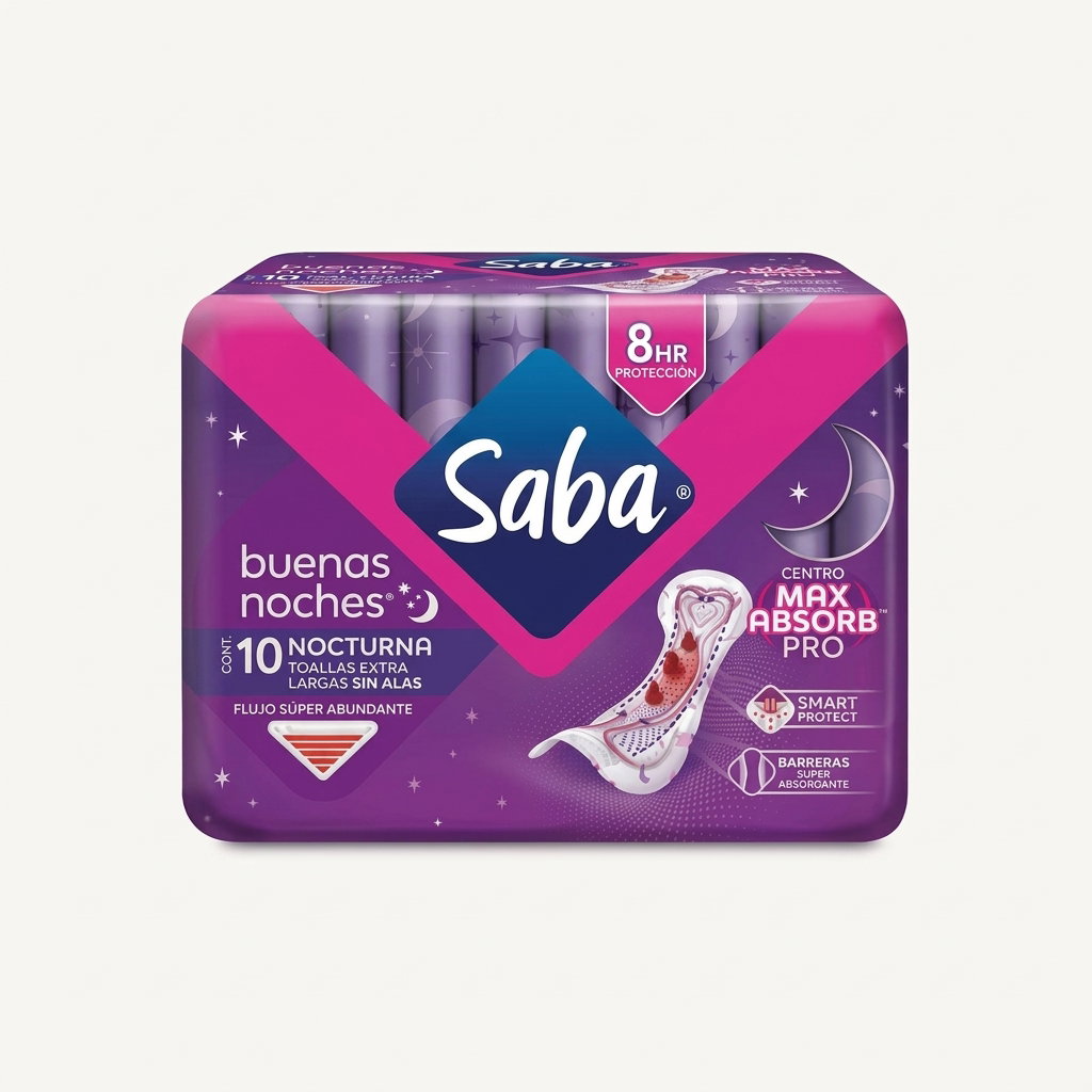 TOALLAS FEMENINAS SABA 10 PZA_0