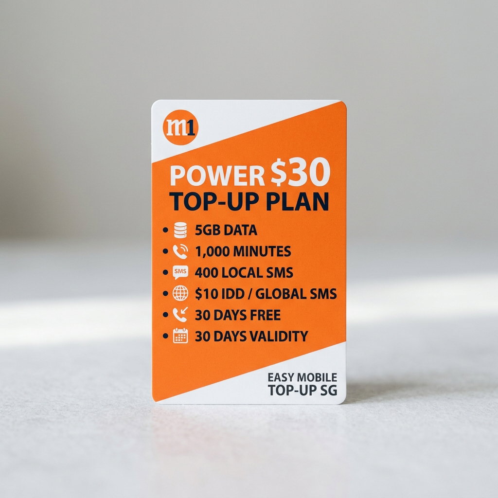M1 Power $30 Top-up Plan