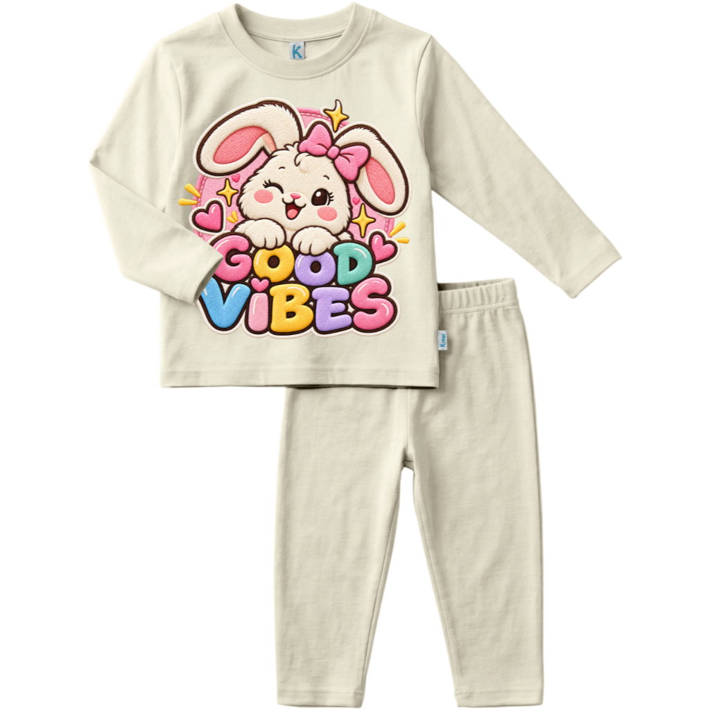 SETELAN PANJANG SERIES ANIMAL EMBRODIERY RABBIT VIBES_0