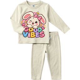 SETELAN PANJANG SERIES ANIMAL EMBRODIERY RABBIT VIBES