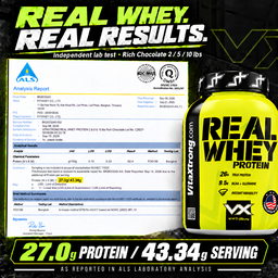 VITAXTRONG™ Real Whey Protein (2lbs/1kg) — Designed for Performance & Recovery | Lab-Tested • No Amino Spiking | Lean Muscle Growth