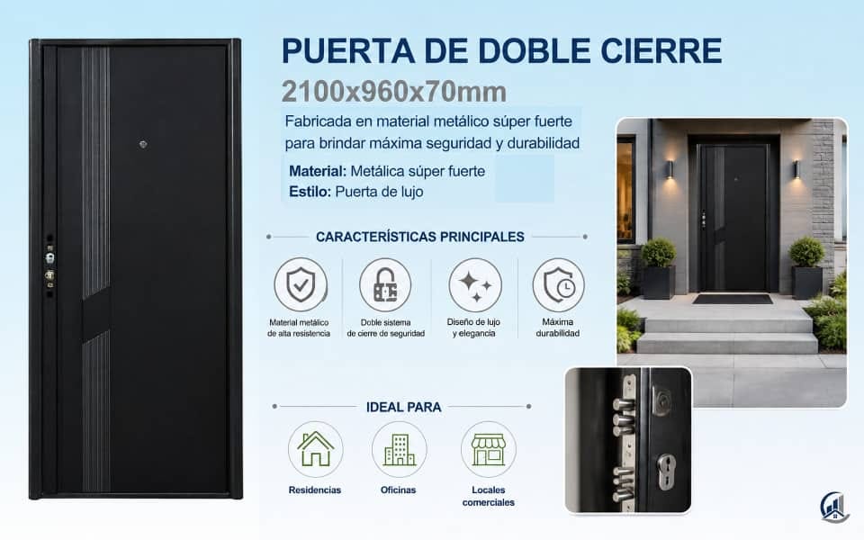 Puertas de doble cierre color negro_0