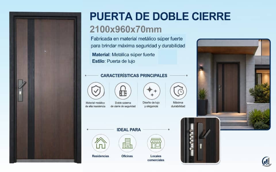 Puerta de doble cierre dos tonos