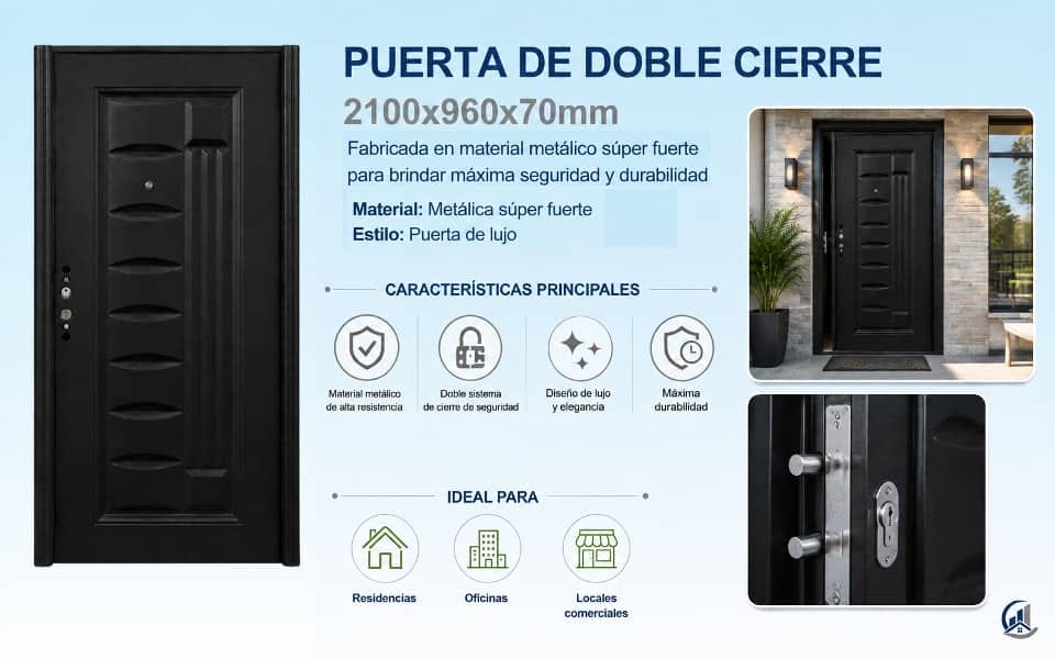 Puerta de acero de lujo , imitación madera