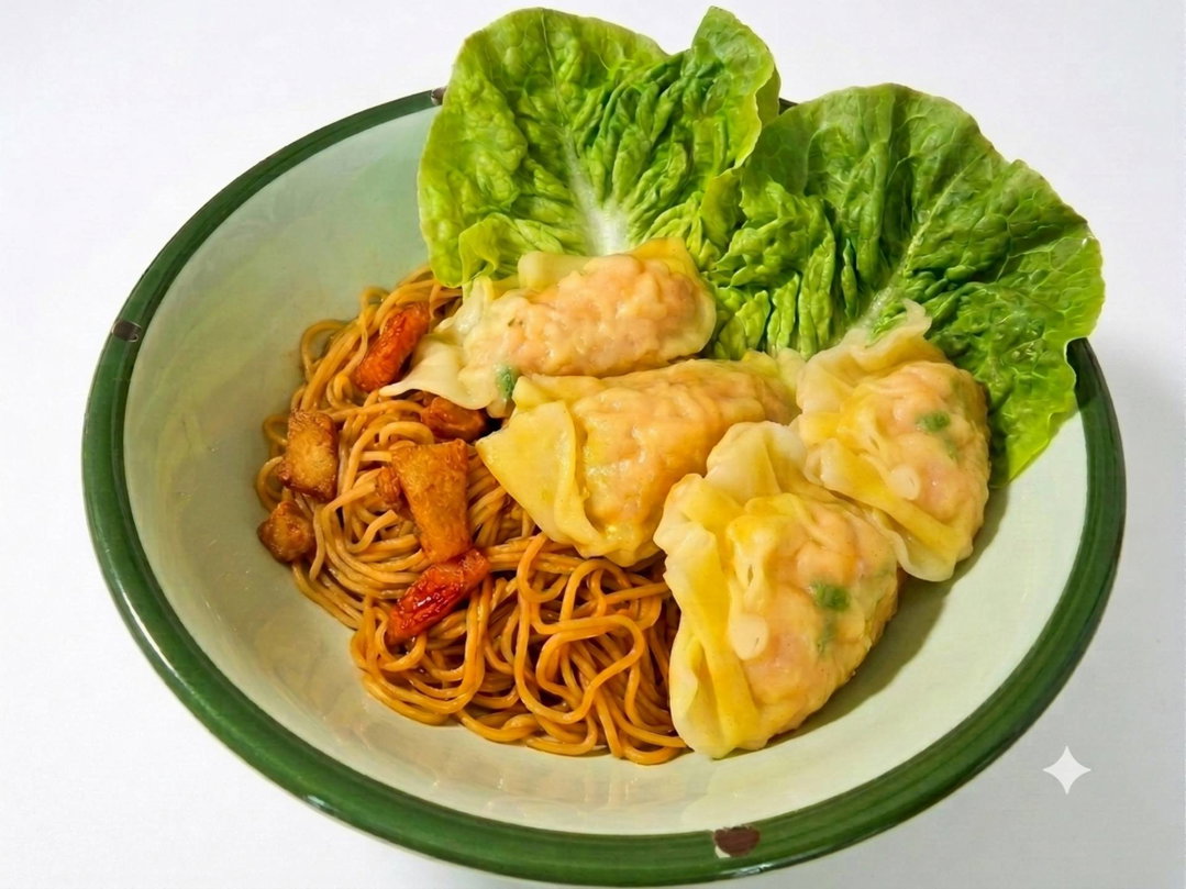 Dumplings Noodle Dry (Black Sauce)