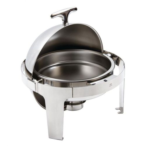Round stainless steel roll top chafing dish_2