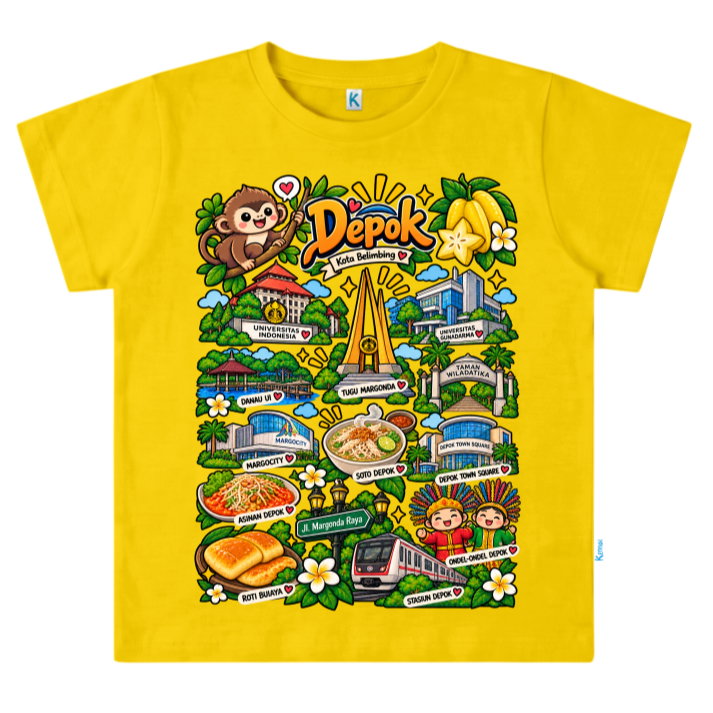 KAOS ATASAN PENDEK SERIES IKON KOTA DEPOK