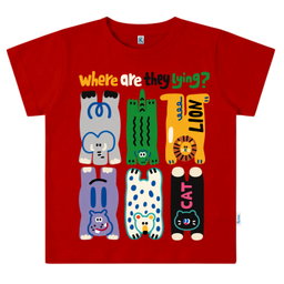 KAOS ATASAN PENDEK SERIES CHEERFUL PALS WHERE ARE THE LYING