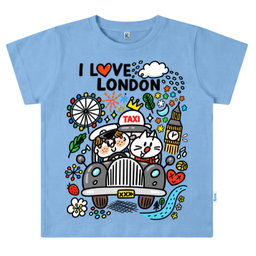 KAOS ATASAN PENDEK SERIES CHEERFUL PALS TAXI LONDON
