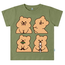 KAOS ATASAN PENDEK SERIES CHEERFUL PALS BUBU BEAR
