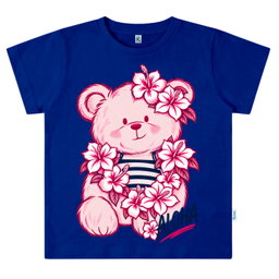 KAOS ATASAN PENDEK SERIES CHEERFUL PALS ALOHA BEAR