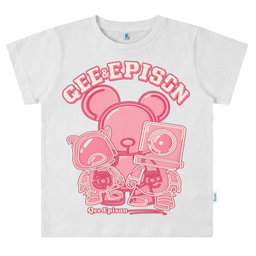 KAOS ATASAN PENDEK SERIES CHEERFUL PALS PINK QEE