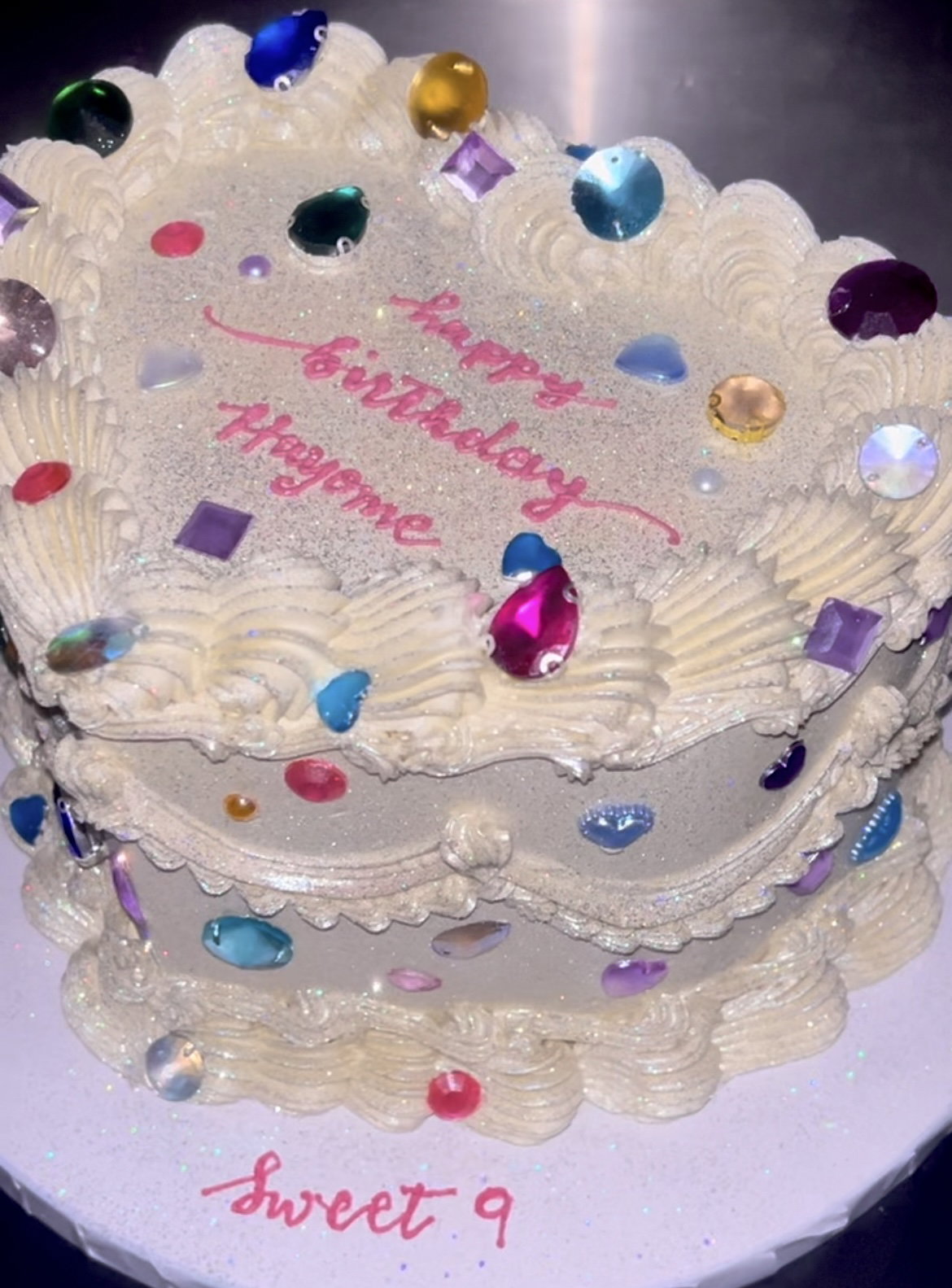 Heart Bedazzled Cake_0