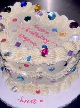 Heart Bedazzled Cake