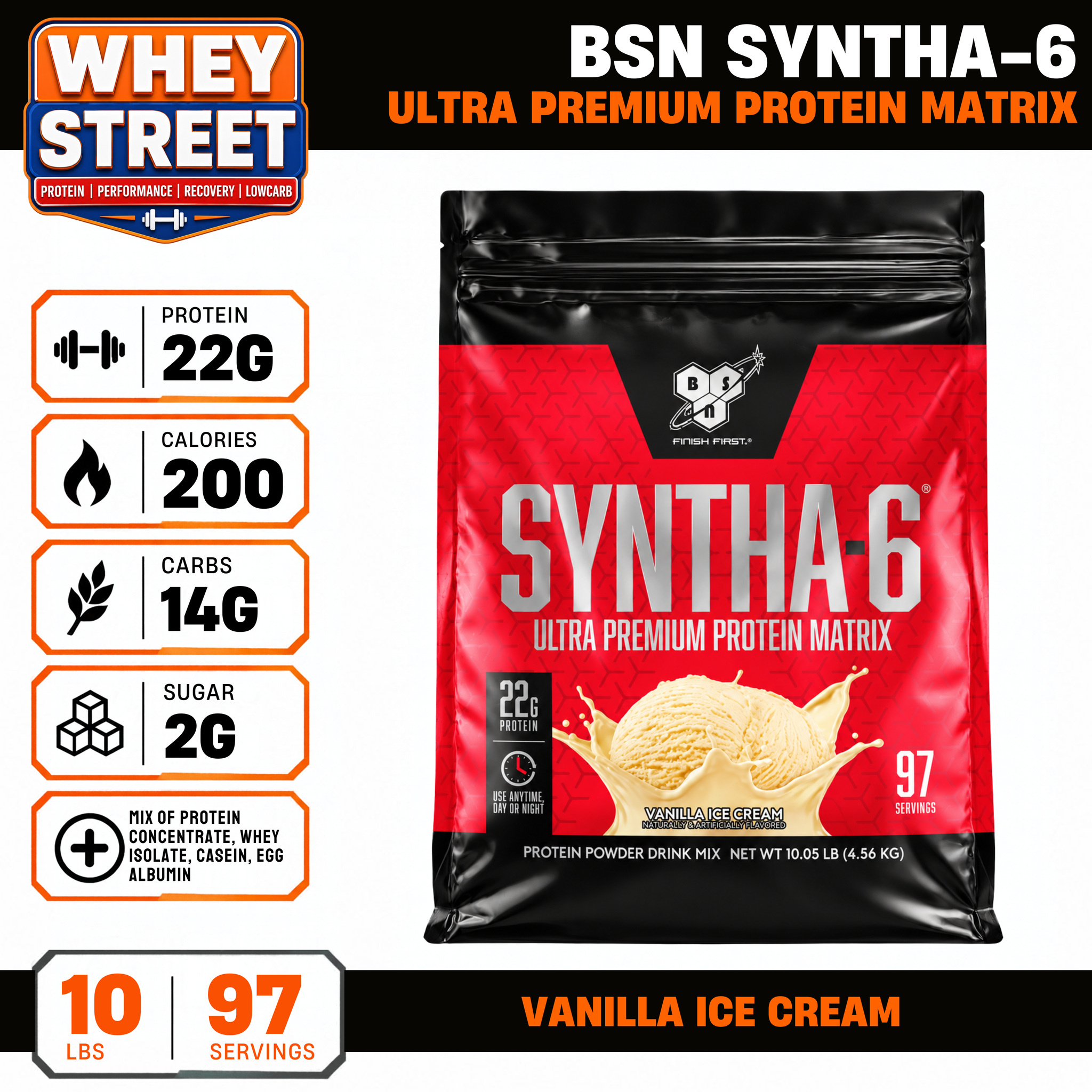 BSN Syntha 6 Protein Powder 10 LBS_3