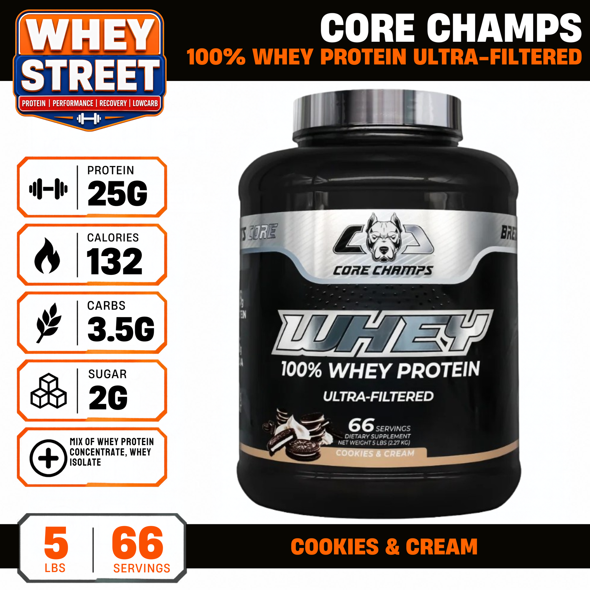Core Champs 100% Whey Protein Ultra-Filtered 5lbs_2