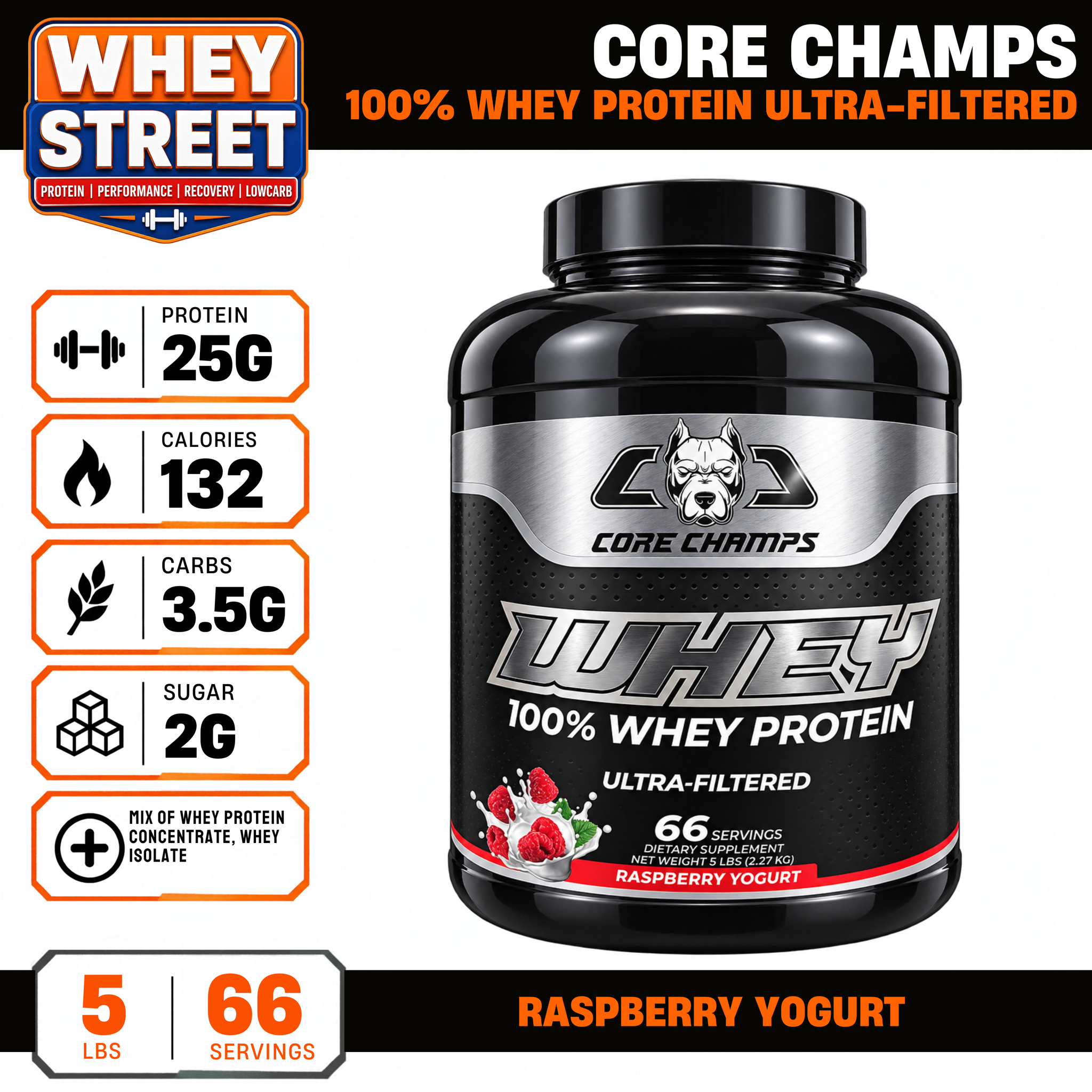 Core Champs 100% Whey Protein Ultra-Filtered 5lbs_4