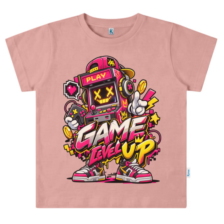 KAOS ATASAN PENDEK SERIES GAME LEVEL UP