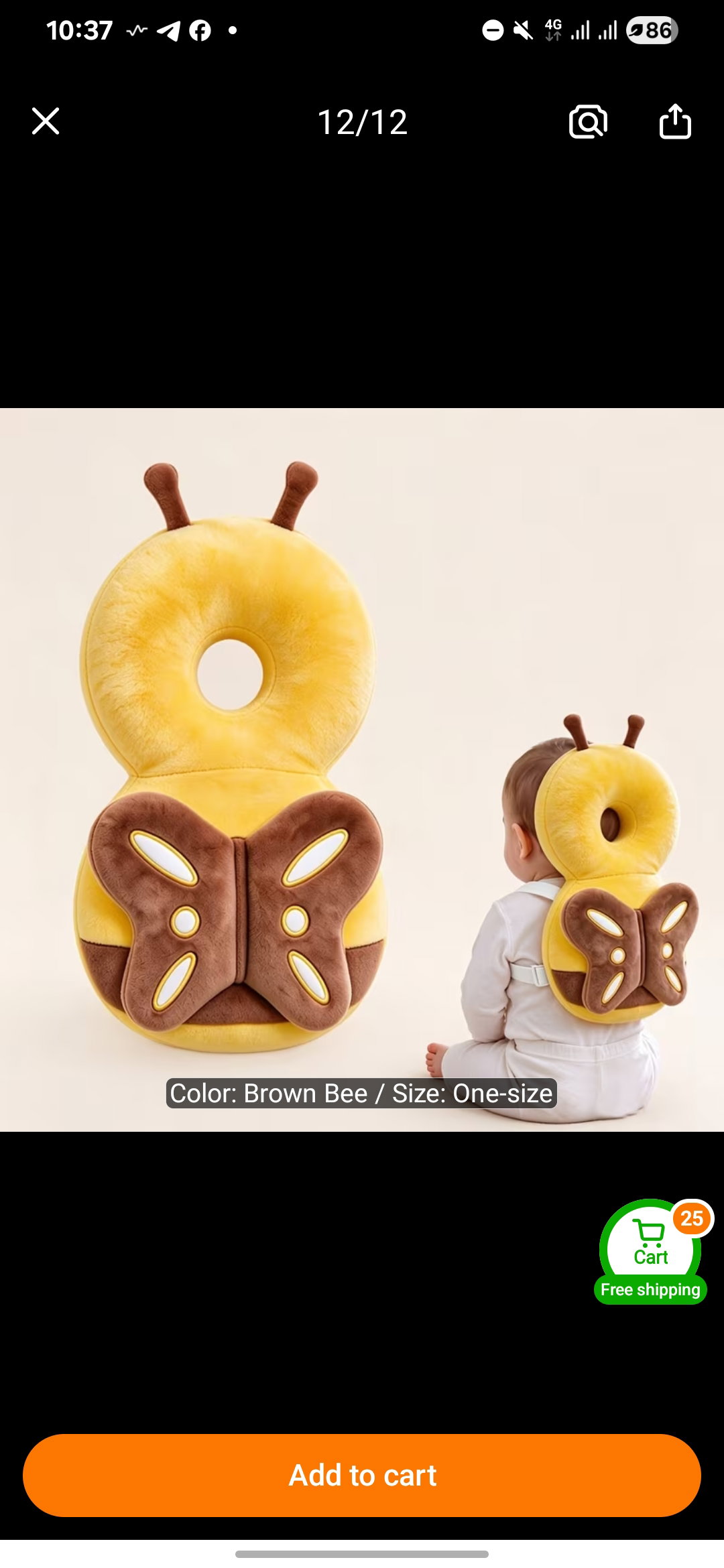 Baby Head Protector Cushion