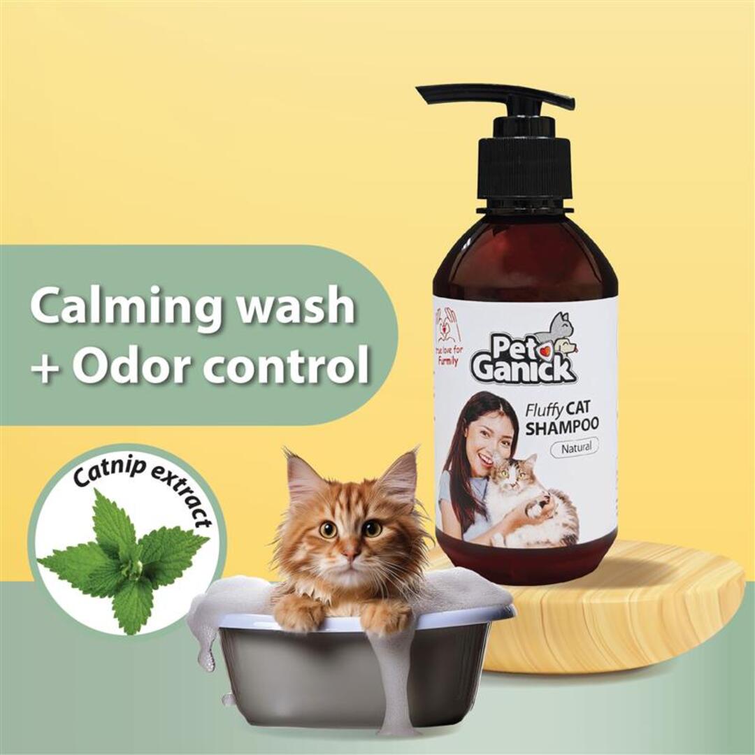 Pet Ganick Fluffy Cat Shampoo – Soft, Fluffy & Healthy Coat Care for Cats_2