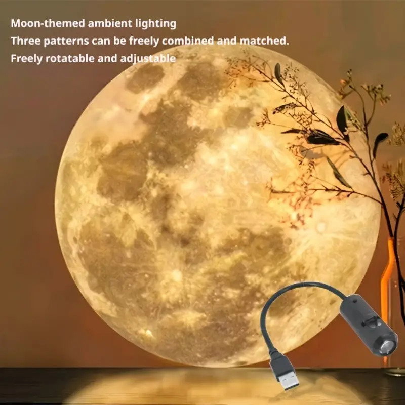 USB Planet Mini Projector Light, 360° Rotating Decorative Lamp, Create Enchanting Atmosphere, Portable USB Powered LED Projector Light, Lighting, Lamp, Bedroom Lighting, Birthday, Party, Photography Lighting, Light, Projector, Stars In The Night Sky, Event, Suitable For Wall And Ceiling Decoration, Bedroom, Room, Room Decoration, Create LED Starry Romantic Atmosphere_0