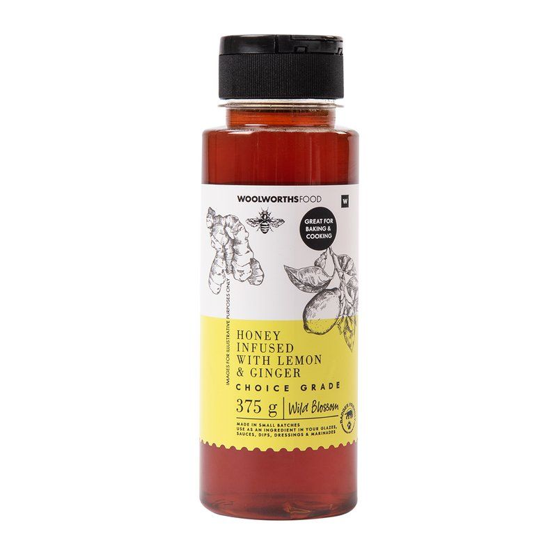 Woolies Honey Infused with Lemon and Ginger 375 g