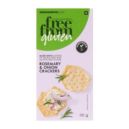 Woolies Gluten Free Rosemary and Onion Crackers 110 g