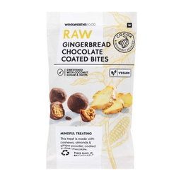 Woolies Raw Gingerbread Chocolate Coated Bites 40 g